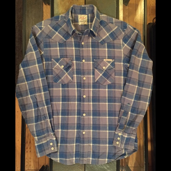 Lucky Brand Linen Western Style Shirt Small Grey - Picture 2 of 8